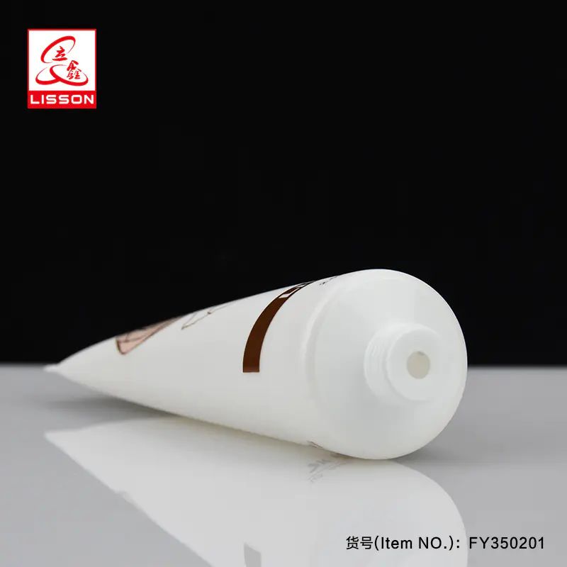 Custom squeeze cosmetic plastic tube packaging with flip-top cap