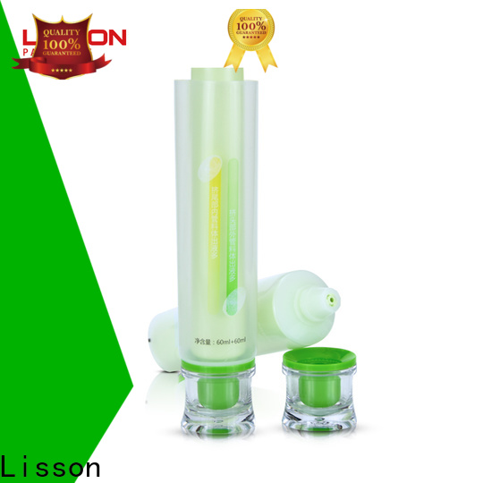 Lisson embossment plastic tubes with caps double for skin care