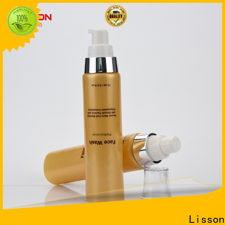 Lisson glossy cap airless pump bottles oval for packaging