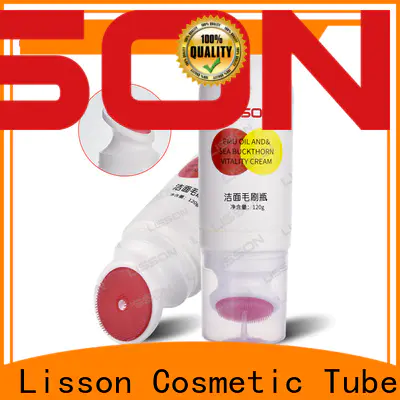Lisson double rollers clear plastic tube packaging workmanship for sun cream