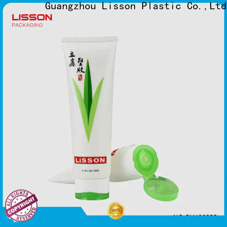 Lisson high quality cosmetic double colors cap tube wholesale for lip balm