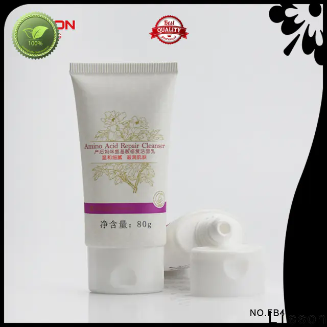 Lisson cheapest factory price cosmetic tube with flip cap custom for cleanser