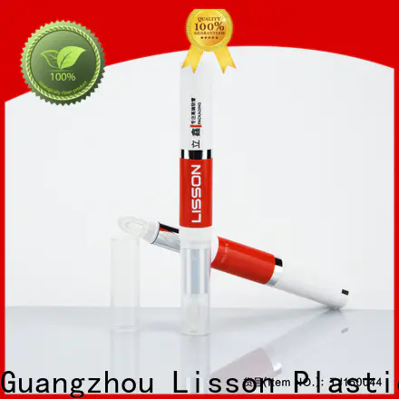 Lisson lip gloss tubes with brush bulk production for cosmetic packing