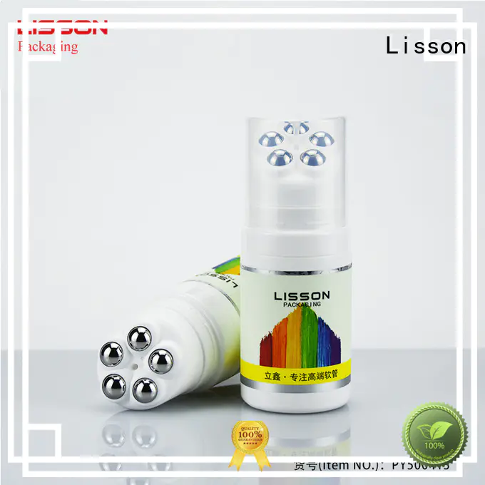 Lisson mirror clear plastic tube packaging applicator for sun cream