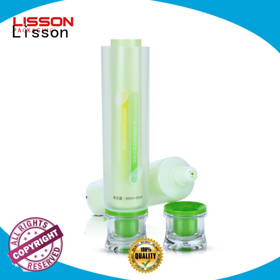 Lisson airless cosmetic bottle round bottom for sun cream
