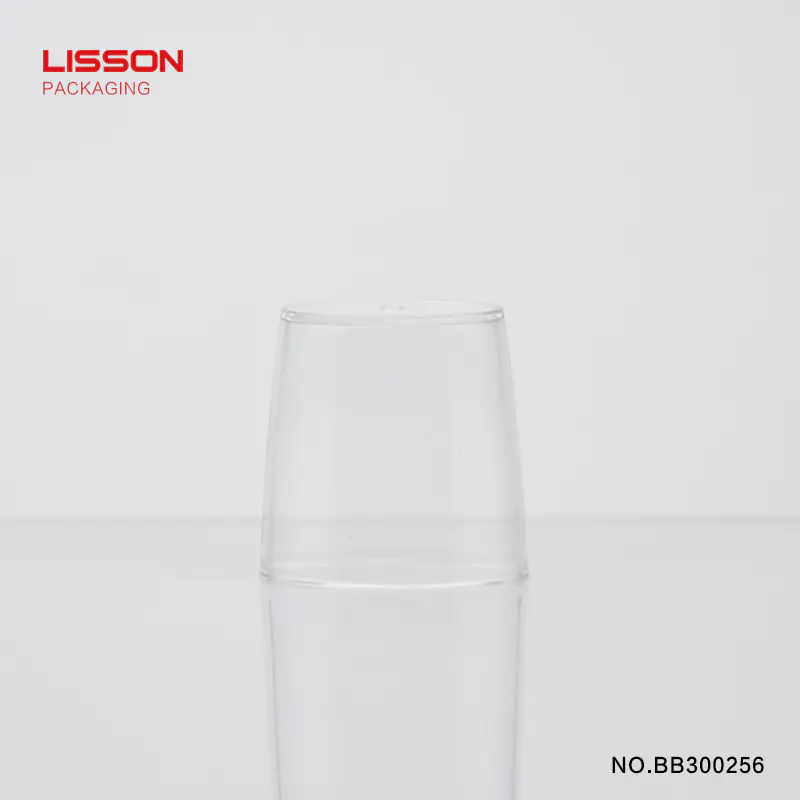 transparent Custom airless lotion pump oval Lisson Tube Package