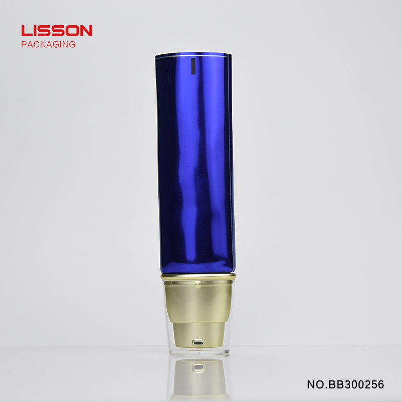 Lisson Tube Package Brand cosmetic transparent pump tops for bottles laminated