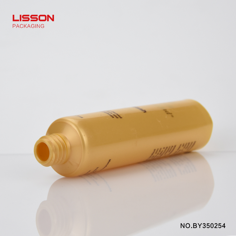 Lisson glossy cap airless pump bottles oval for packaging