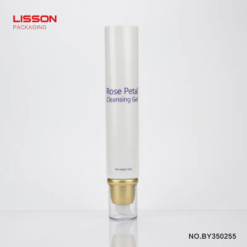 Custom aluminum transparent lotion pump Lisson Tube Package laminated