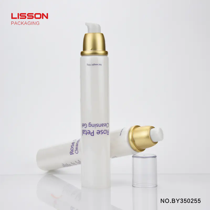 Custom aluminum transparent lotion pump Lisson Tube Package laminated