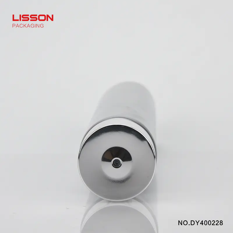 150ml round aluminium tubes for cosmetics with rotary switch Aluminium-covered cap
