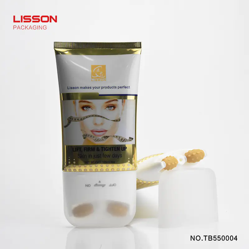 Lisson embossment cosmetic dispensing tubes for packing
