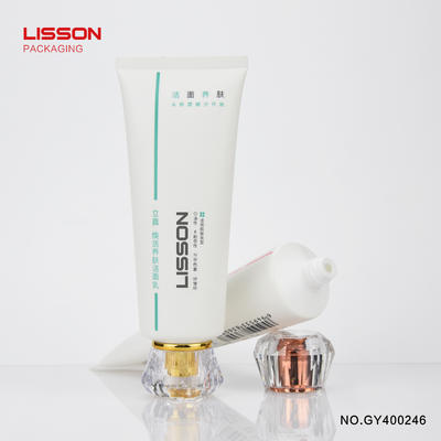 120ml round tube with acrylic diamond cap for facial cleanser