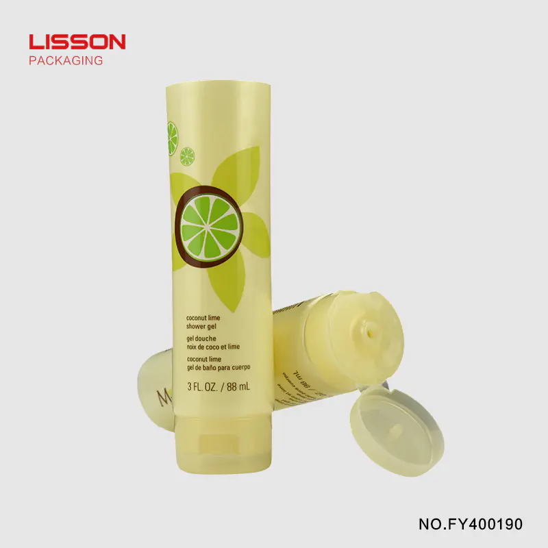 88ml wholesale facial cleanser tubes round tube with flip top cap for facial cleanser