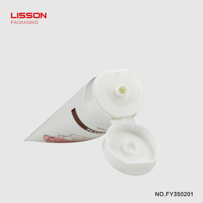 Custom squeeze cosmetic plastic tube packaging with flip-top cap