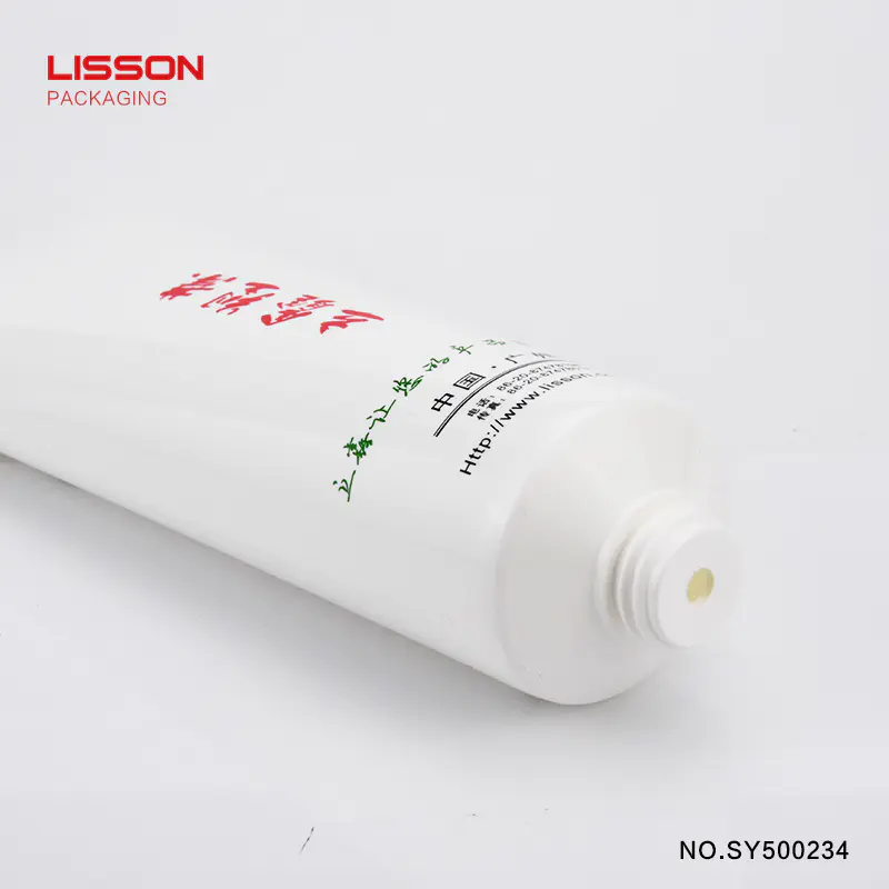 personalized cosmetic tube 250ml high volume round tube with double color flip top cap