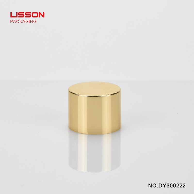 Luxury 30ml round tube with Aluminium covered golden cap