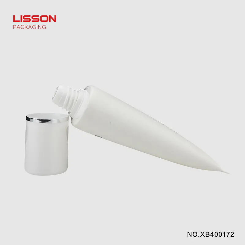 Best selling cosmetic tube packaging 80ml oval tube with silver coating screw cap