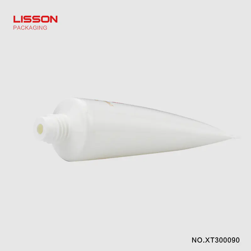 D30 cosmetic tube round skincare tube with rectangular screw cap