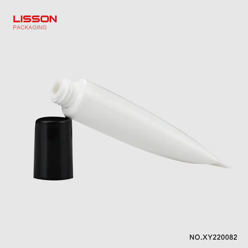 glossy cosmetic tube wholesale D22 Round tube with double layer right-angle screw cap