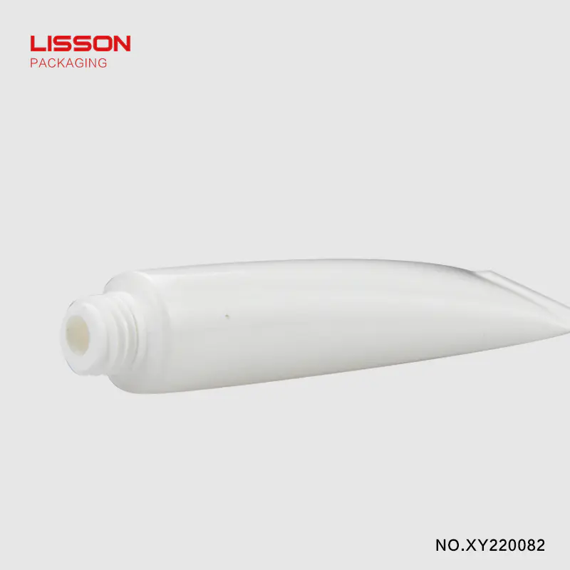 glossy cosmetic tube wholesale D22 Round tube with double layer right-angle screw cap