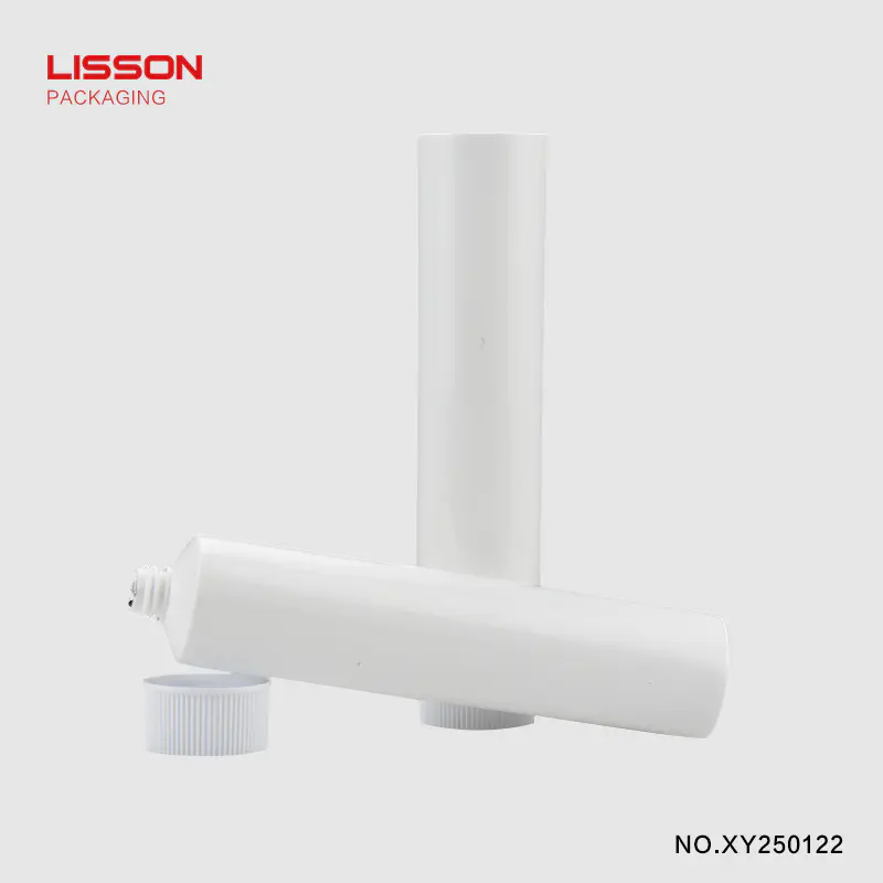 wholesale plastic cosmetic tubes D25 Round tube with vertical stripe screw cap