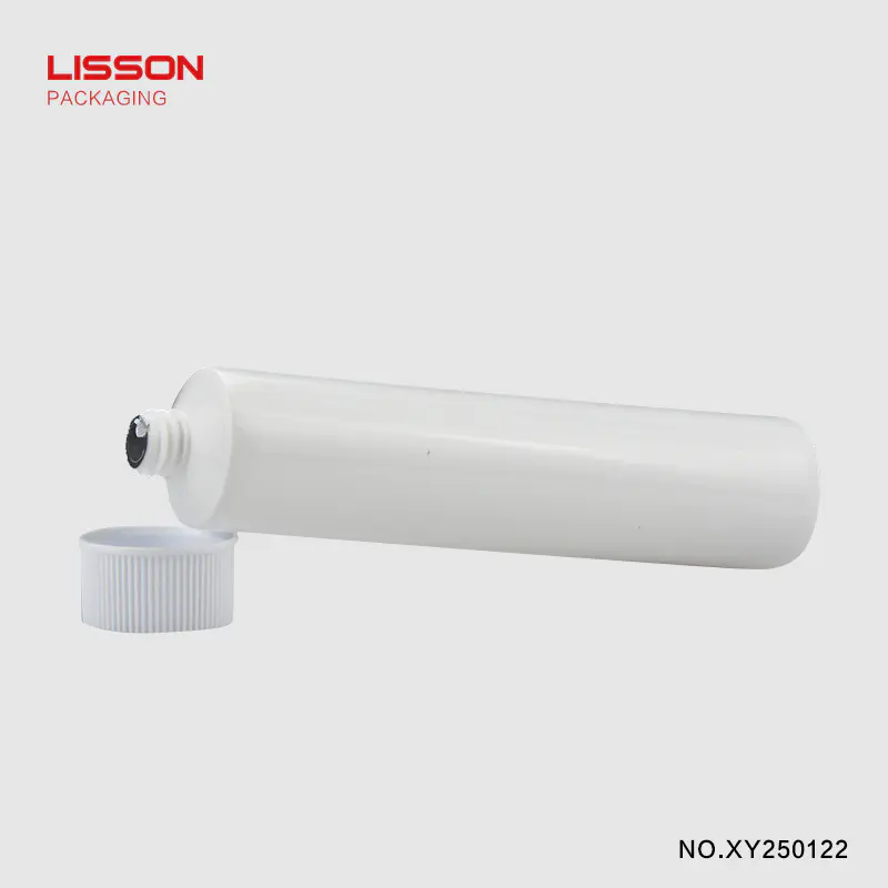 wholesale plastic cosmetic tubes D25 Round tube with vertical stripe screw cap