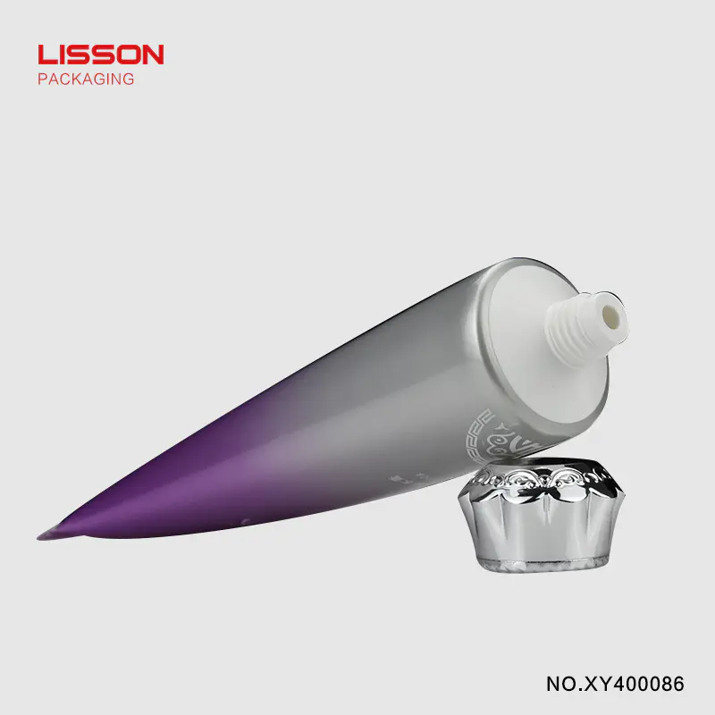 D40 wholesale cosmetic tubes best round tube with screw cap as shape of plum blossom