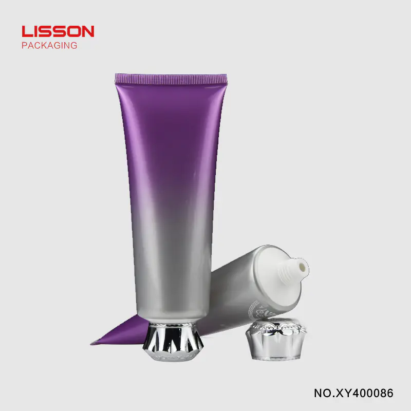 Lisson Brand tube plum covered golden lotion packaging