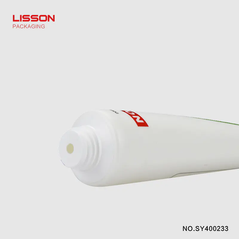 150g Lisson packaging matte coating plastic tube with double color cap for wholesale