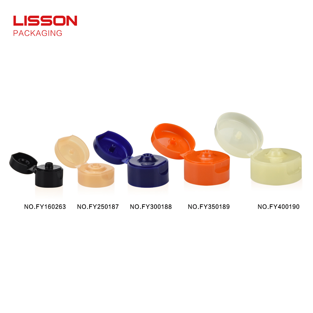 Lisson diamond shape plastic flip top caps hexagonal for packaging