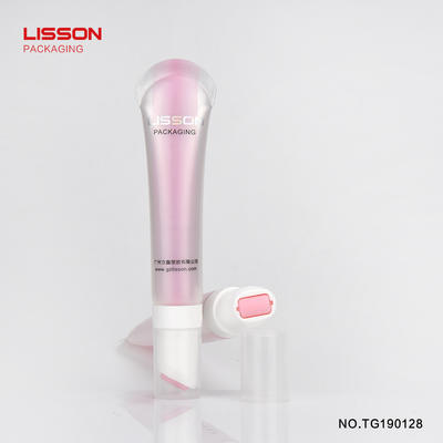 20ml lip gloss tube with single roller and transparent cap