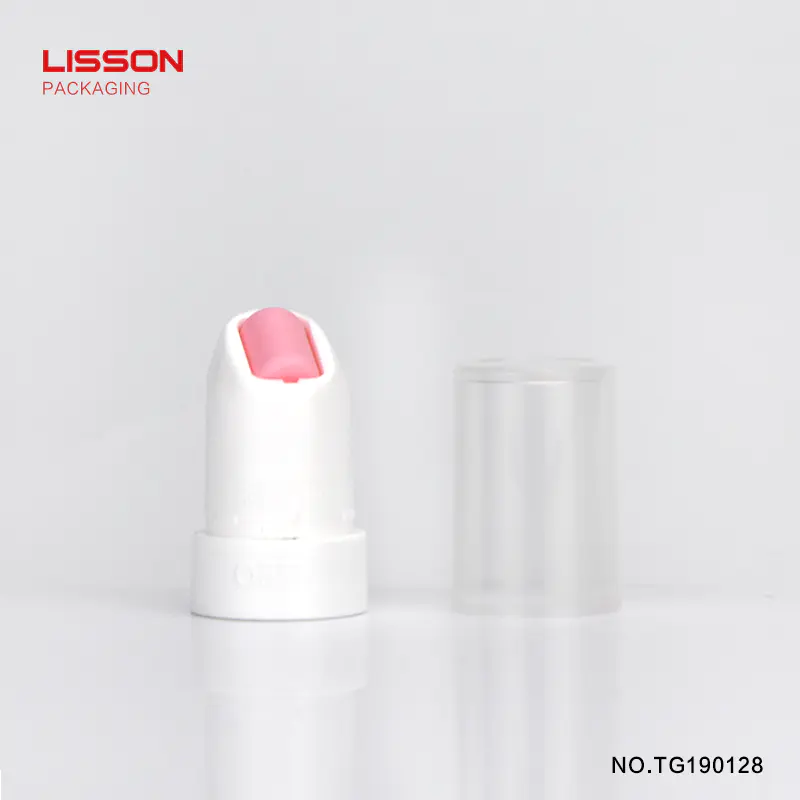 20ml wholesale lip gloss tube with single roller and transparent cap