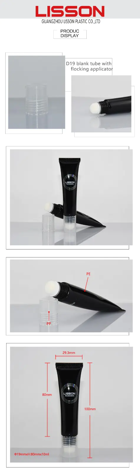 Lisson mirror cosmetic tube manufacturers cotton head for makeup