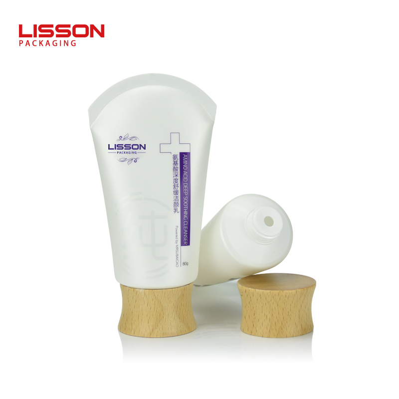 Eco-friendly Cosmetic Tubes Wood Cap Lotion Tubes Customized Supplier