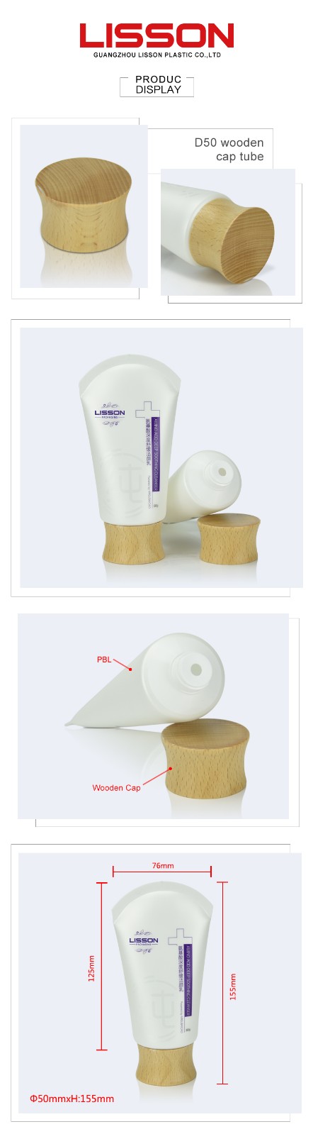 Lisson plastic tube containers bulk production for toiletry