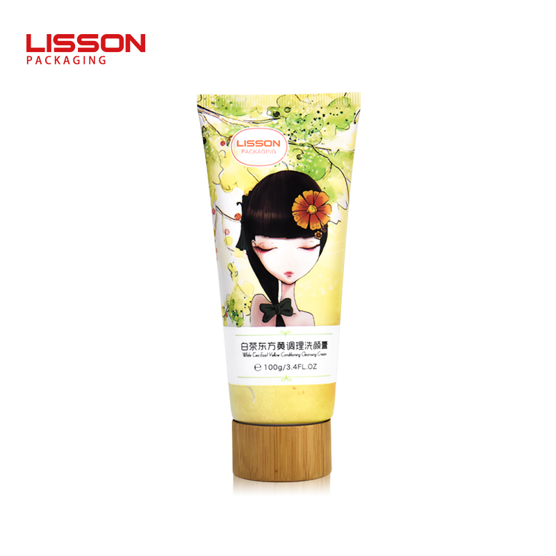 100g Eco-friendly Bamboo Lotion Tube Packaging Customized