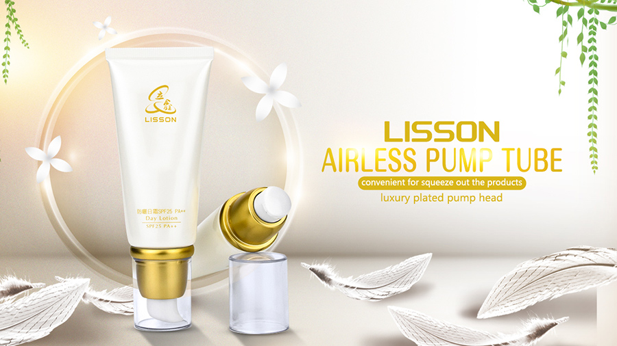 Lisson cosmetic airless pump tube clear for cosmetic-2