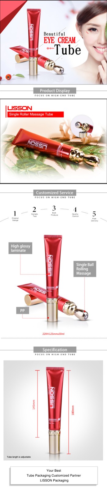 Lisson free sample eye cream packaging tube bulk supplies for makeup