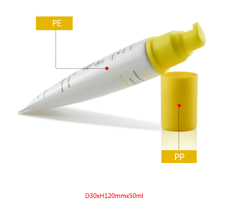 empty cosmetic tube packaging flip top cap