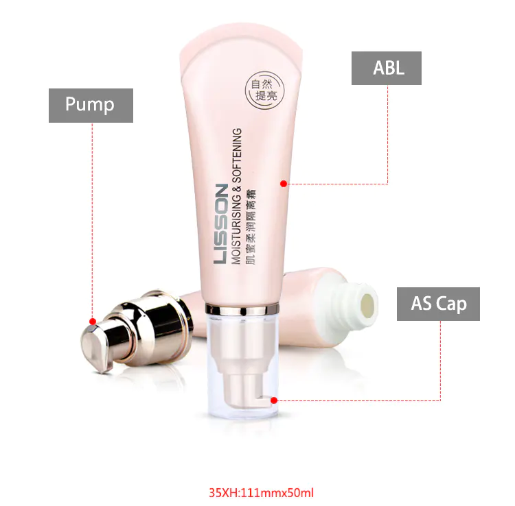 Lisson facial airless pump bottles barrier for lotion