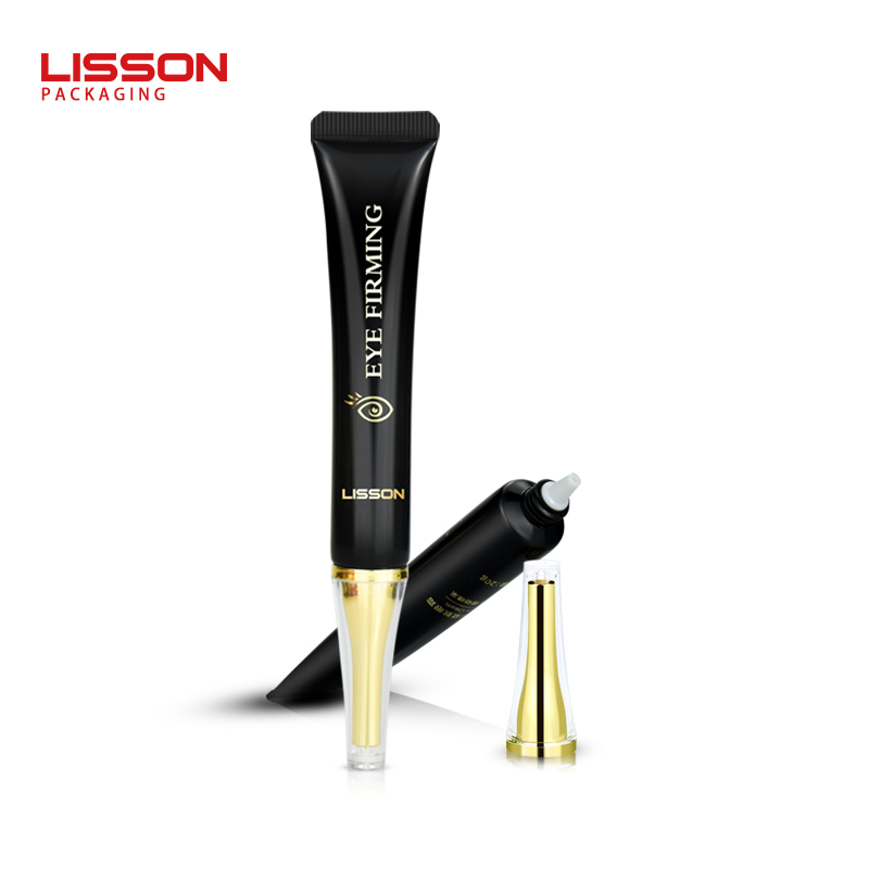 Envase de tubo de plástico transparente Lisson sin interruptor para maquillaje