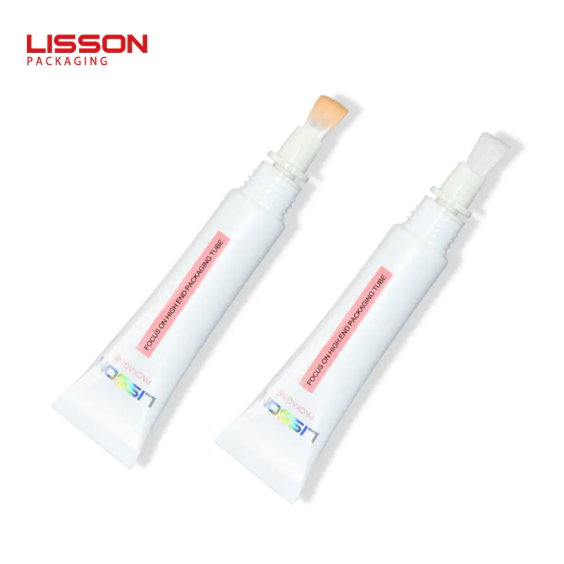 15ml lip gloss tube with brush applicator