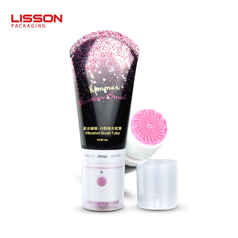 Functional Cosmetic Tubes 100ml Vibration Facial Cleanser Brush Tube