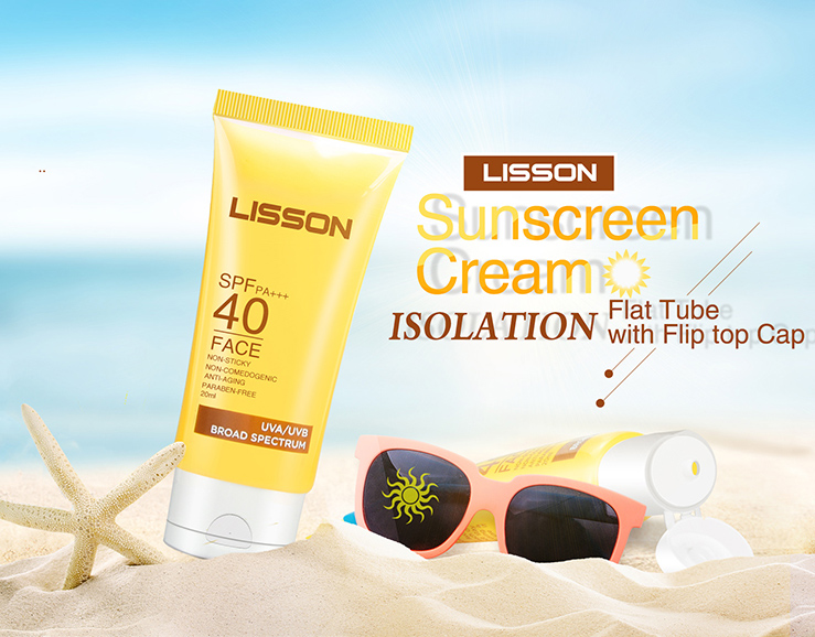 Lisson all size sunscreen tube flip top cap for packaging