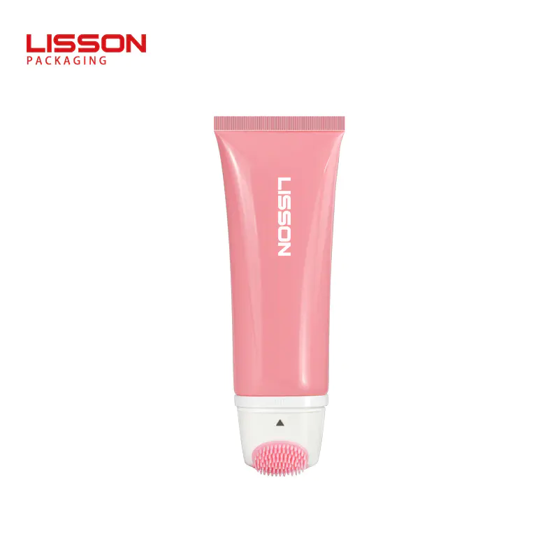Custom 80ml 100ml Facial Cleanser Brush Tube with Massage Roller