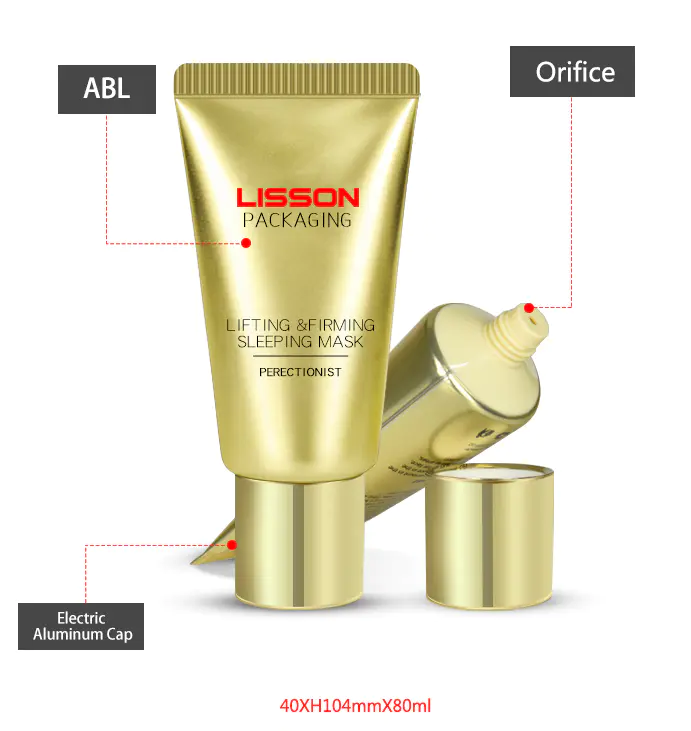 Lisson plastic cleanser container silver coating for sun cream