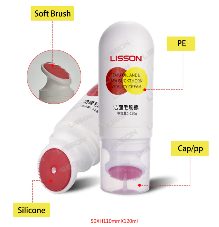 Lisson double rollers clear plastic tube packaging workmanship for sun cream