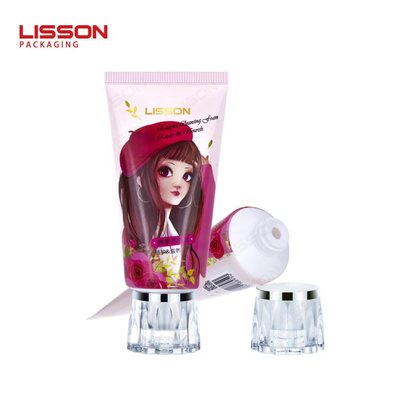 Customized D50 Plastic Body Cream Lotion Tube with Acrylic Cap
