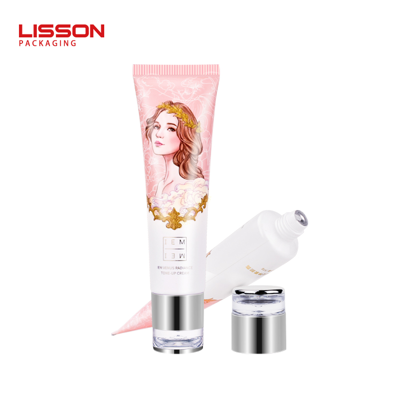 D30 Plastic Cosmetic Packaging Round Cream Tube with Water Drop Cap